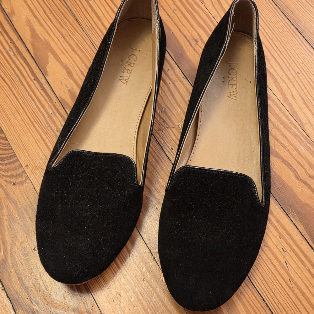 J. Crew Women's Black Suede Loafers